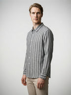 The Norbury Stripe Shirt in Gray