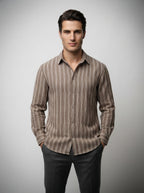 The Rushmere Textured Shirt in Brown