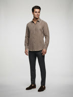 The Rushmere Textured Shirt in Brown