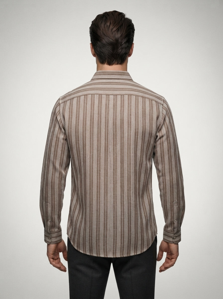 The Rushmere Textured Shirt in Brown