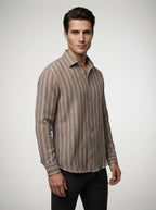 The Rushmere Textured Shirt in Brown