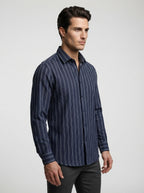 The Rushmere Textured Shirt in Navy