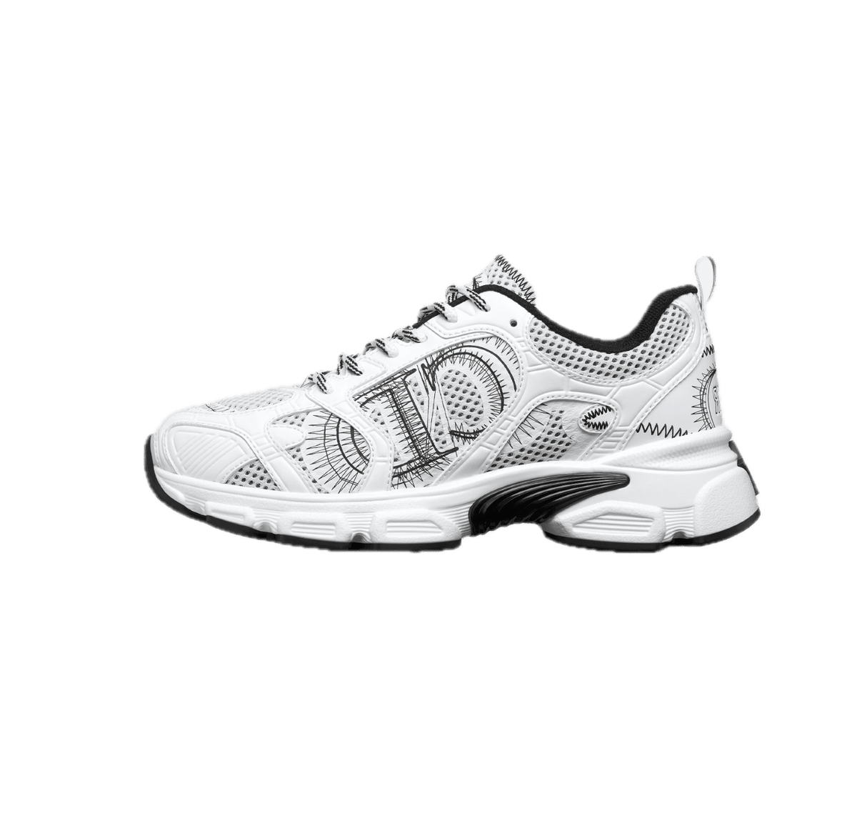 B30 Sneakers in white and silver