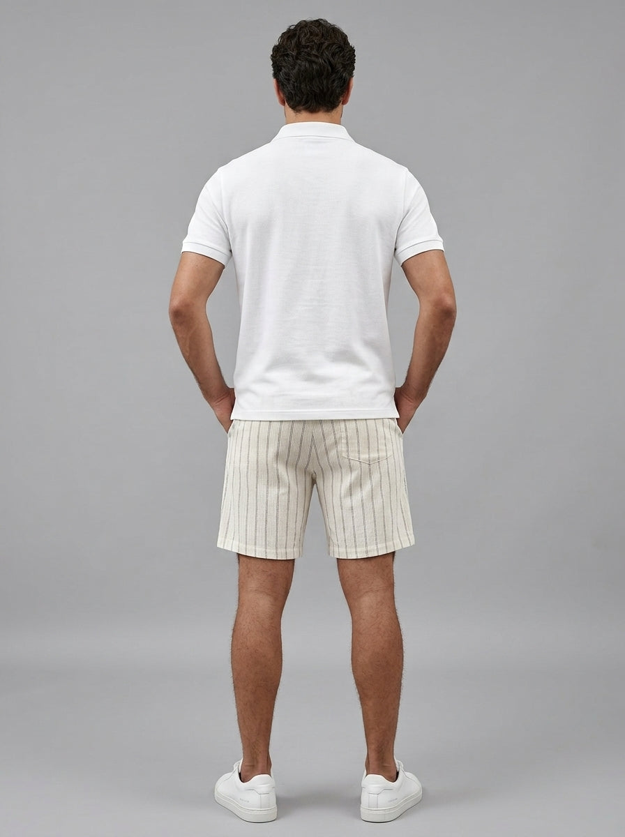 The Margate Pleat Short in Apricot