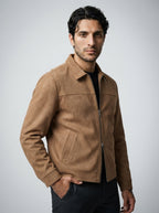 the-selborne-zip-jacket in Tan