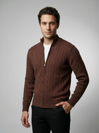 The Waverly Twist Zip Cardigan
