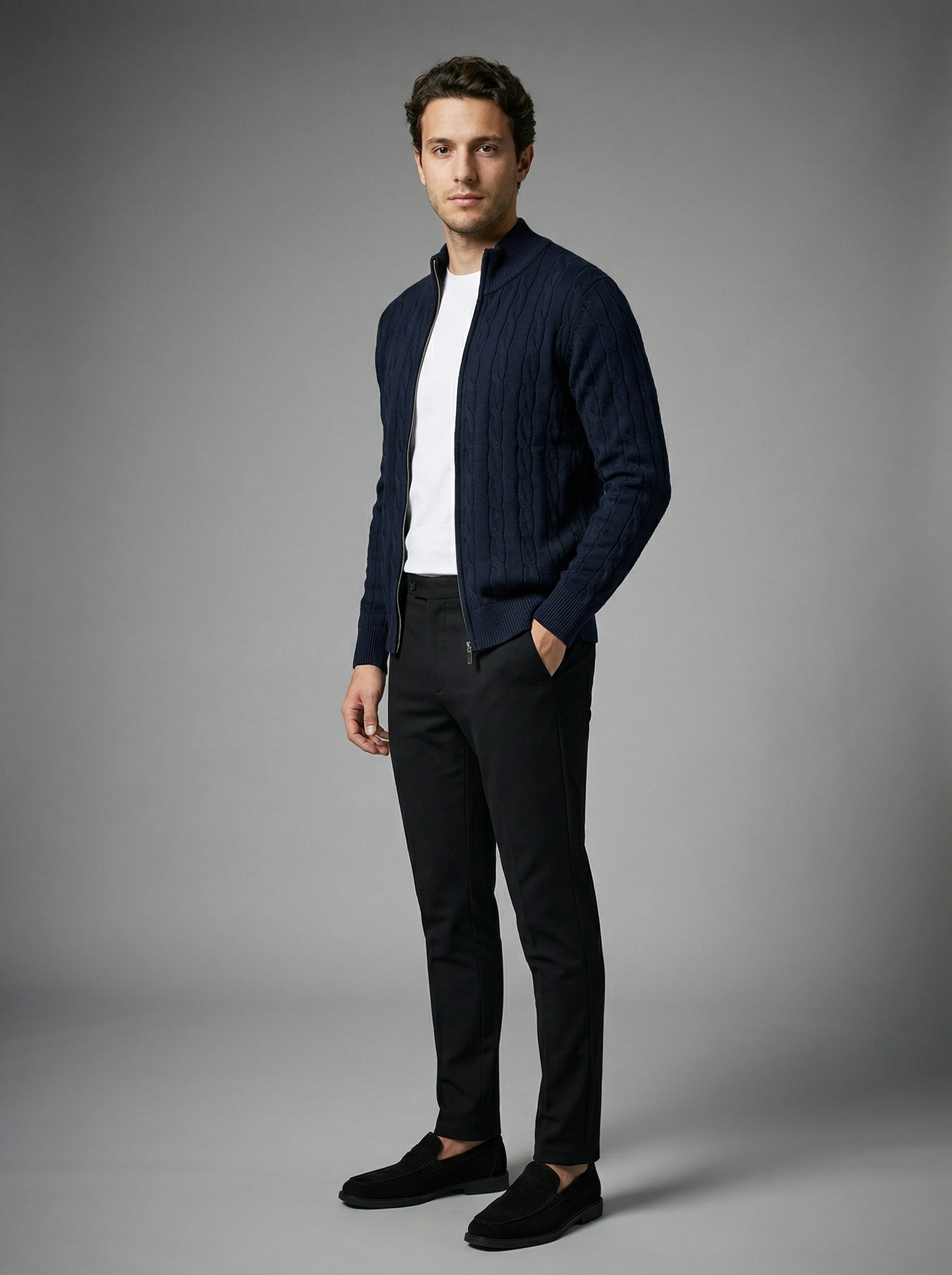 The Waverly Twist Zip Cardigan