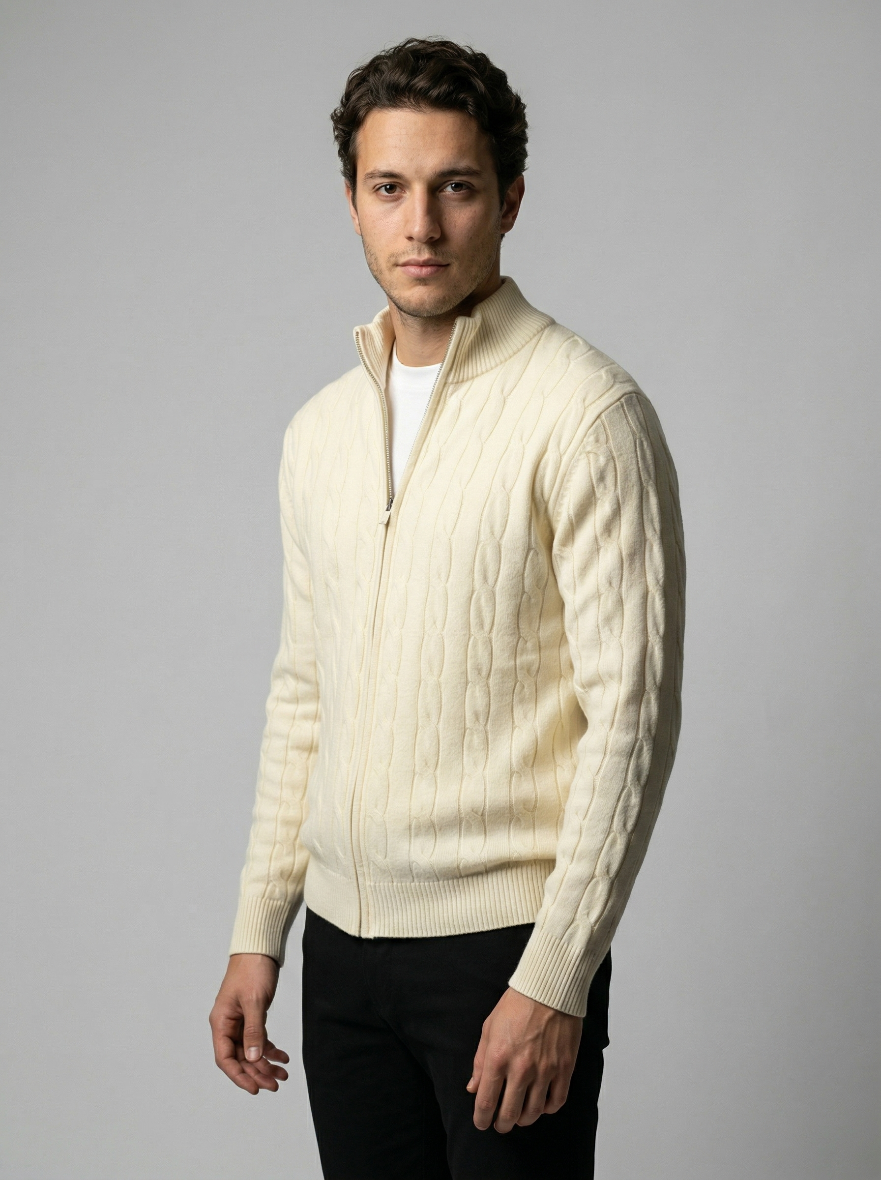 The Waverly Twist Zip Cardigan
