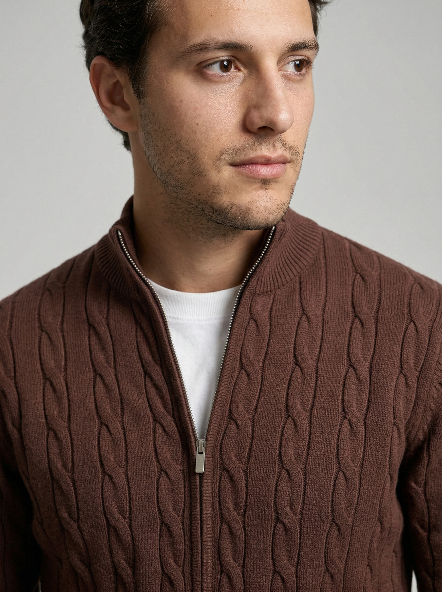 The Waverly Twist Zip Cardigan