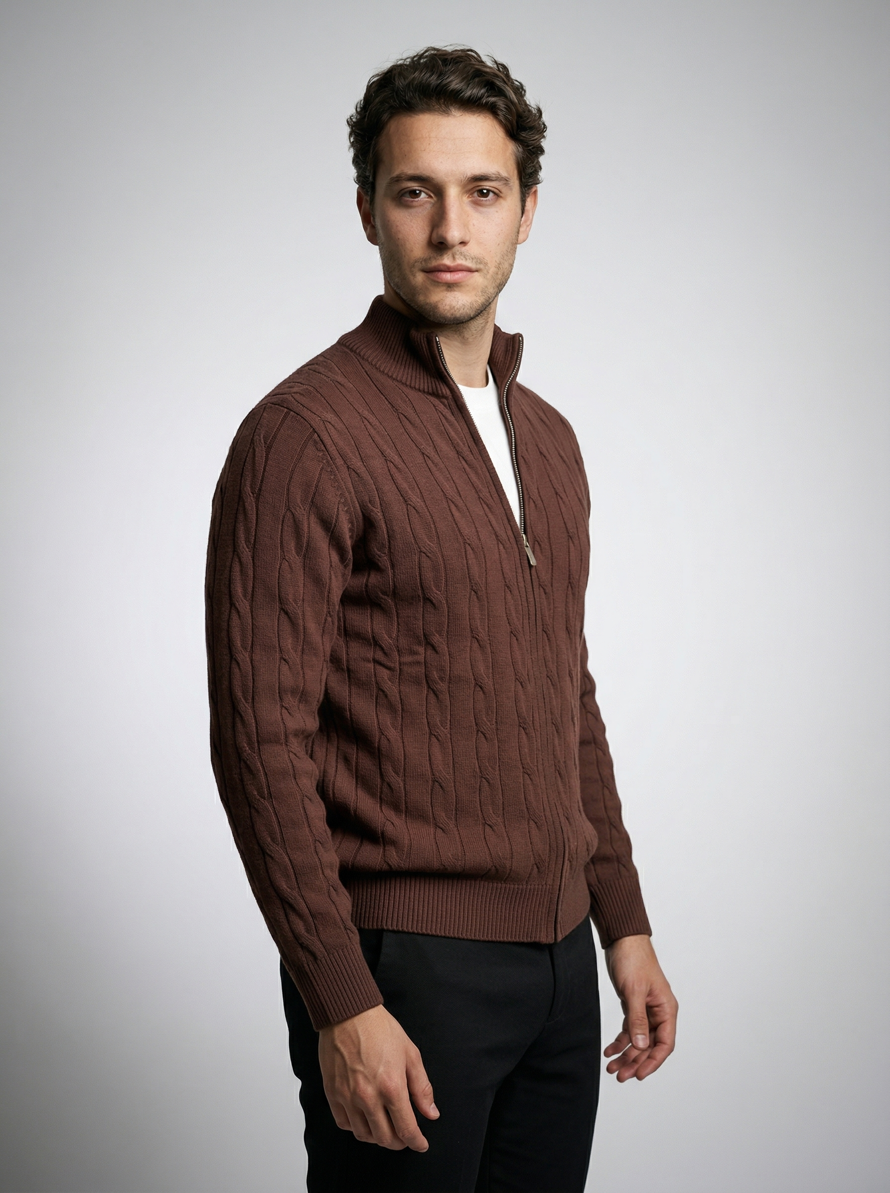 The Waverly Twist Zip Cardigan