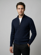 The Waverly Twist Zip Cardigan