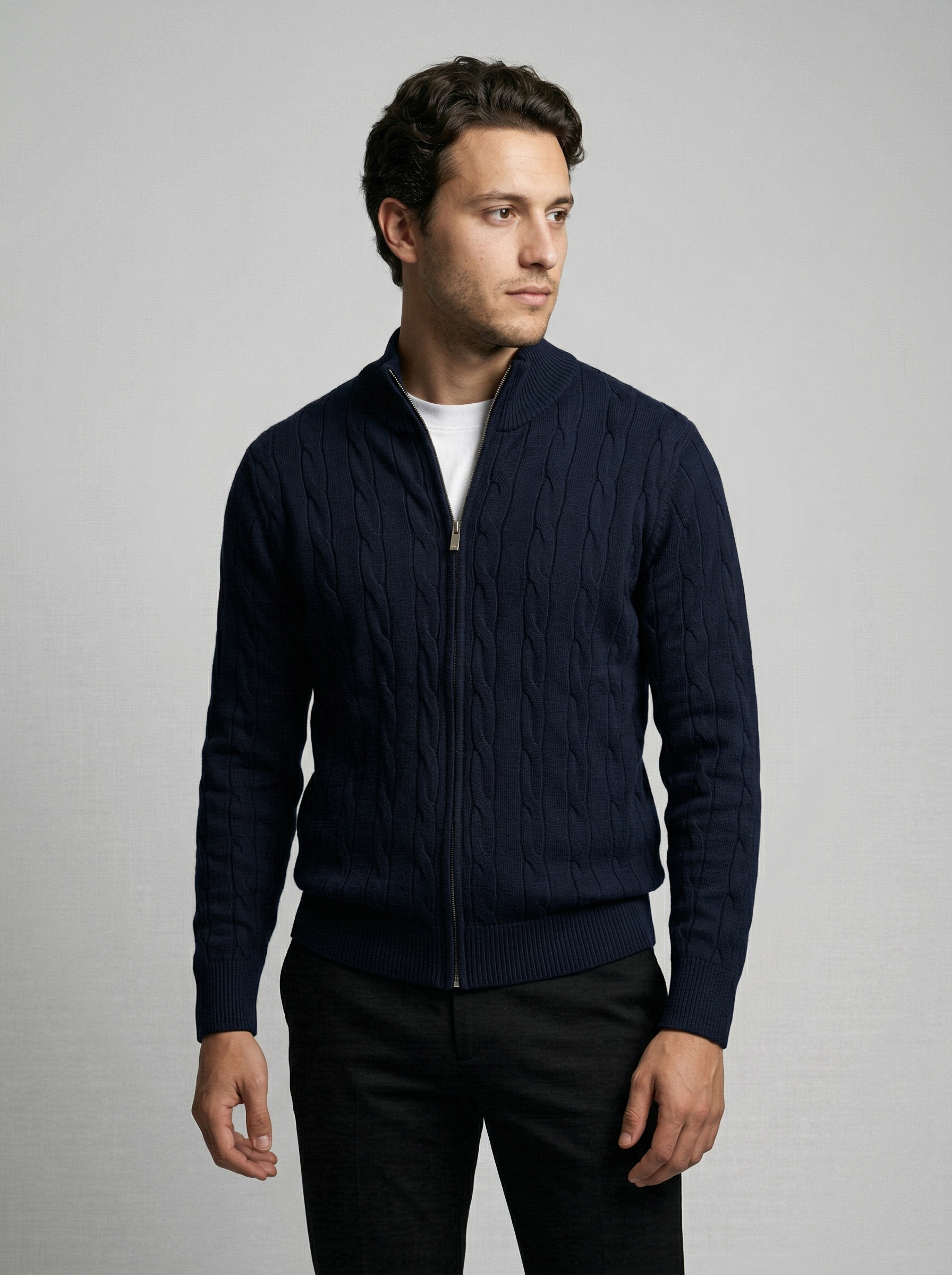 The Waverly Twist Zip Cardigan