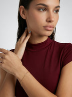 Elowen Crew Neck Short Sleeve Pleated A Line Midi Dress in Burgundy