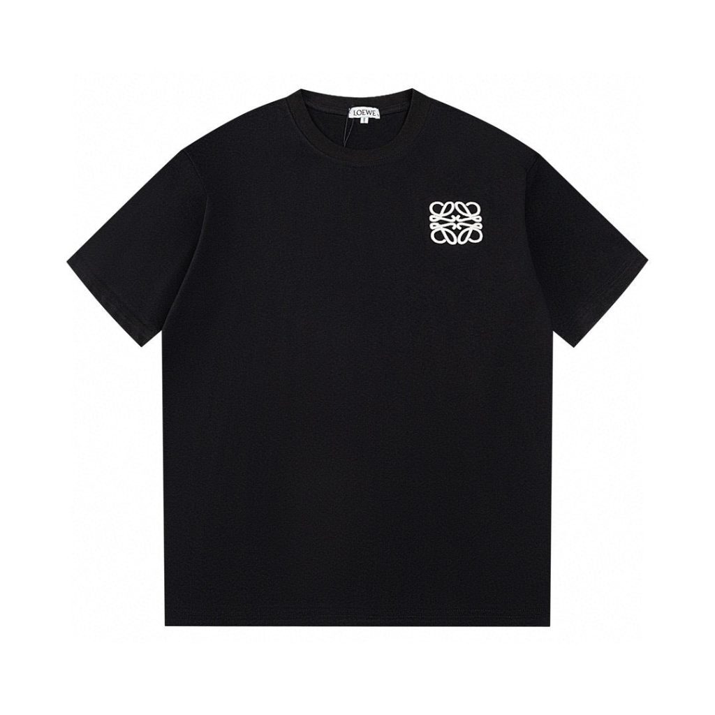 Anagram Embroidered T-Shirt in black and white