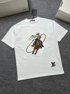 Rodeo T-Shirt – White Crew Neck Tee with Cowboy Graphic — product image