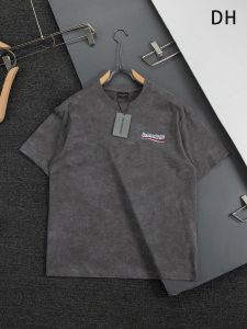 Political Campaign T-Shirt – Charcoal Grey Crew Neck Tee with Small Chest Graphic — product image