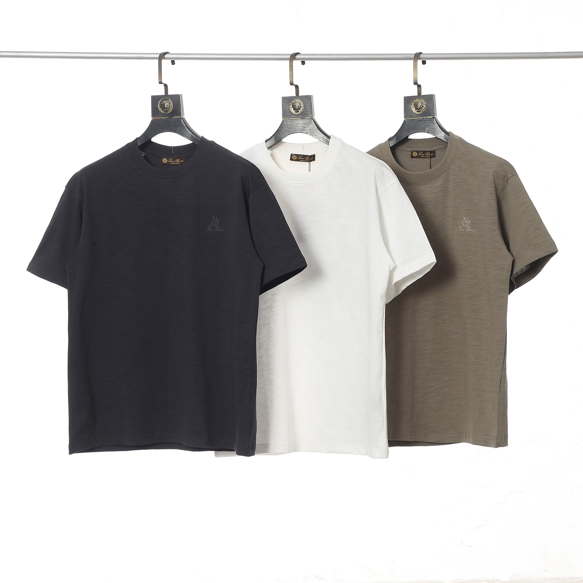 My-T T-Shirt – Crew Neck Tee in Black, White & Olive Colours — product image