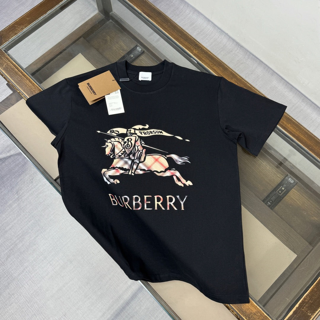 Prorsum Knight T-Shirt – Black Crew Neck Tee with Equestrian Graphic — product image