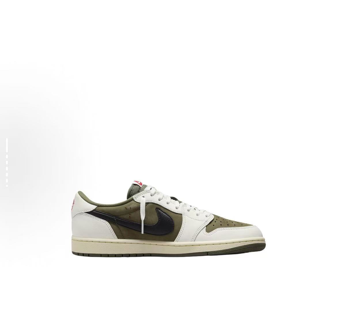 Air Jordan 1 Low Retro Travis Scott Olive – Olive, Black & White Sneakers — product image