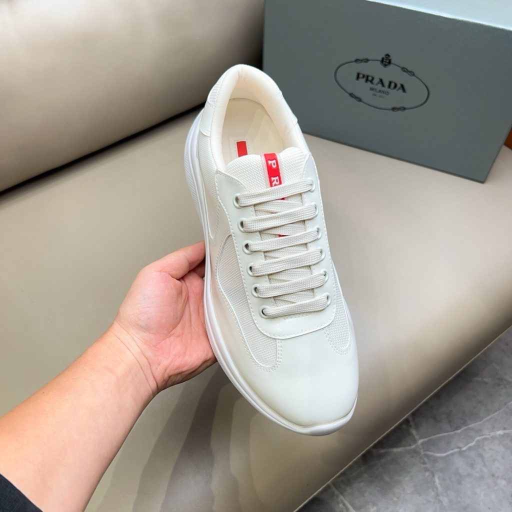 America's Cup Sneakers in white and red