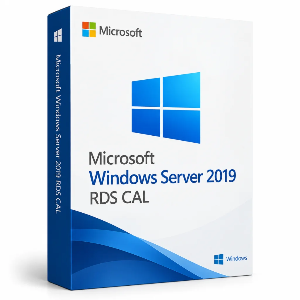 Microsoft Windows Server 2019 RDS CAL software box on white · Windows