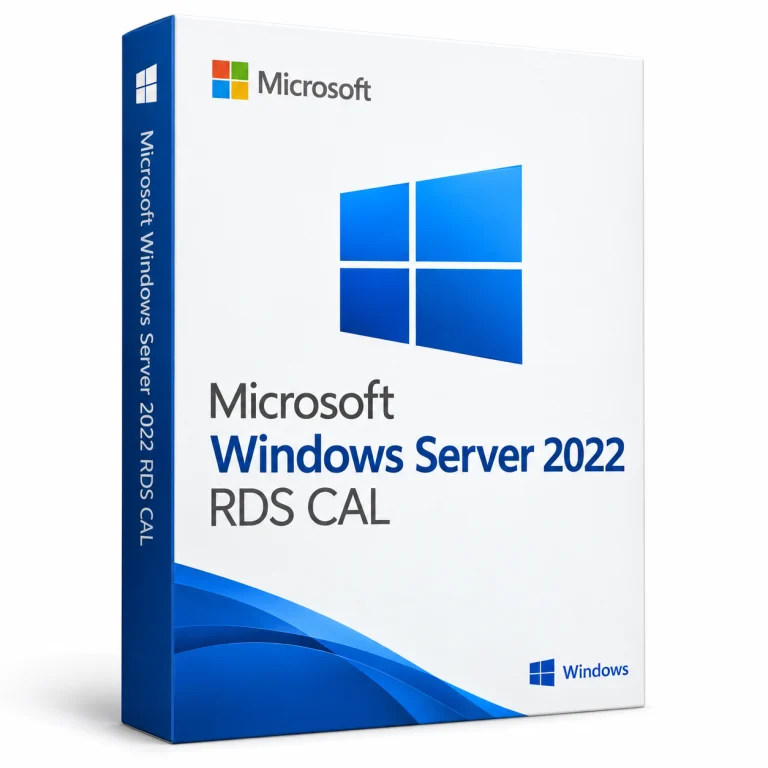 Microsoft Windows Server 2022 RDS CAL software box on white · Windows