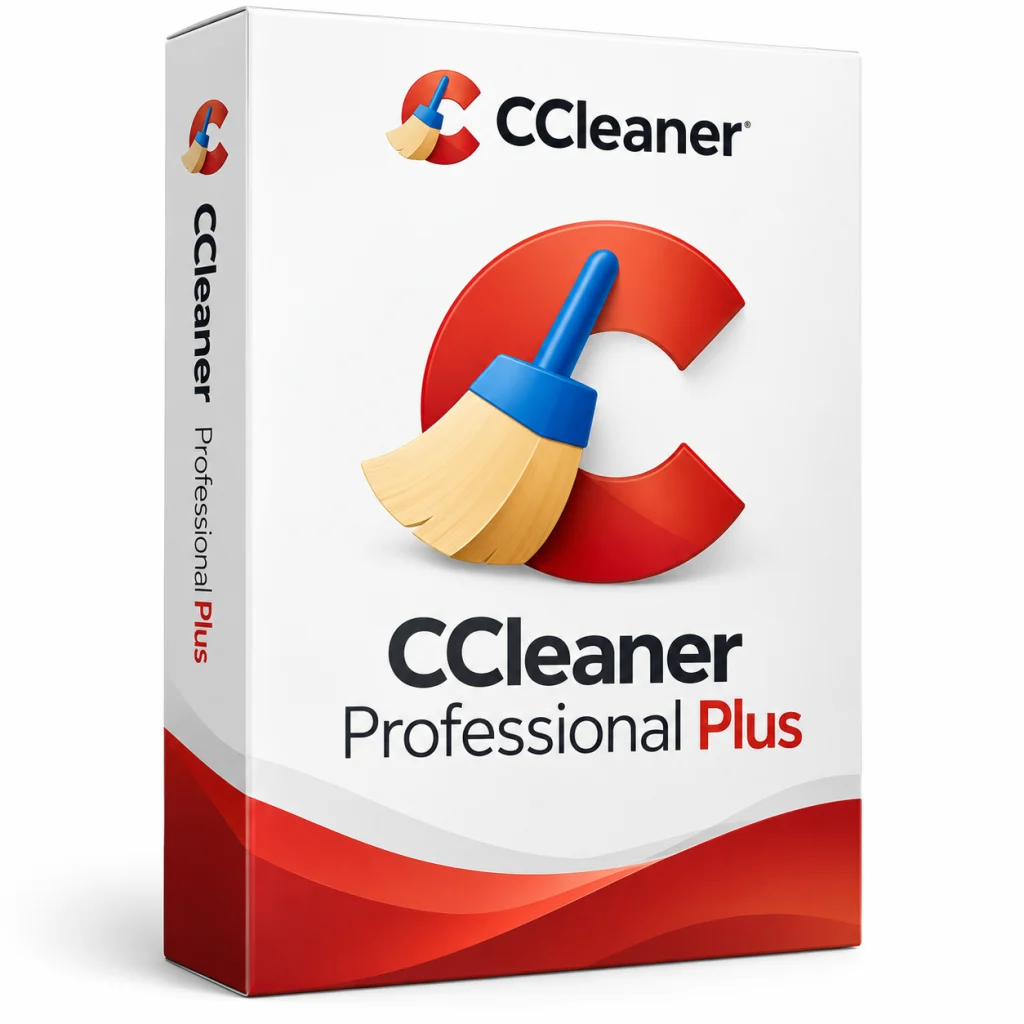 CCleaner Professional Plus software box on white