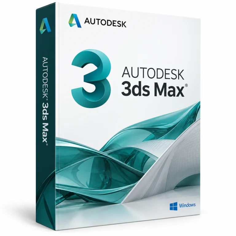 Autodesk 3ds Max software box on white · Windows