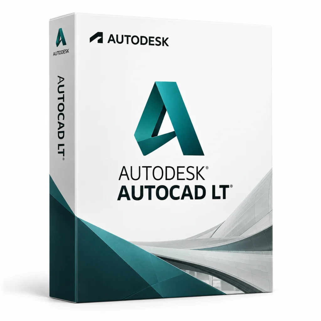 Autodesk AutoCAD LT software box on white
