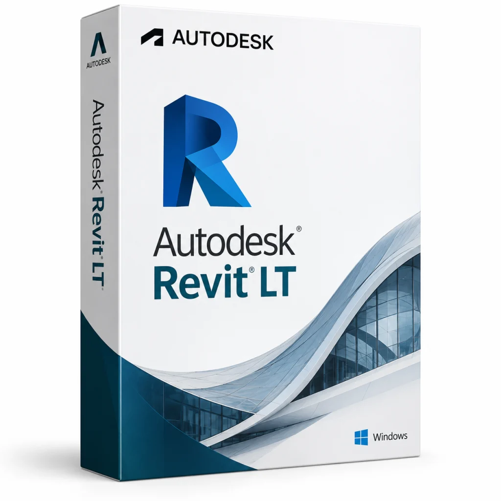 Autodesk Revit LT software box on white · Windows