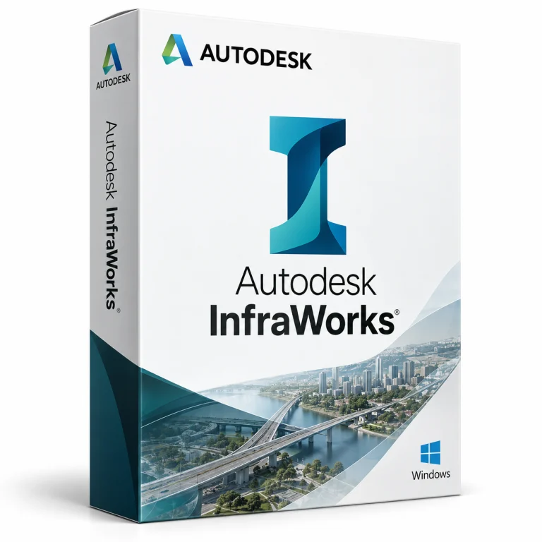 Autodesk InfraWorks software box on white · Windows