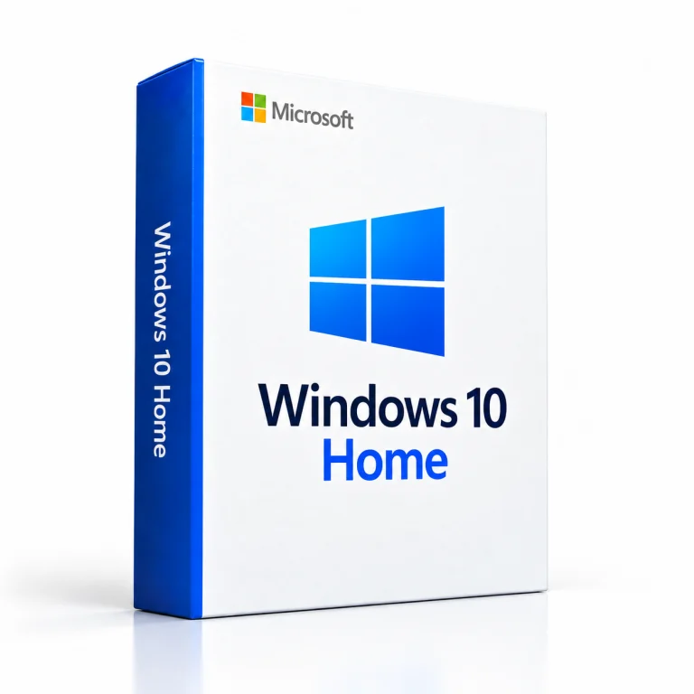 Windows 10 Home software box on a white background