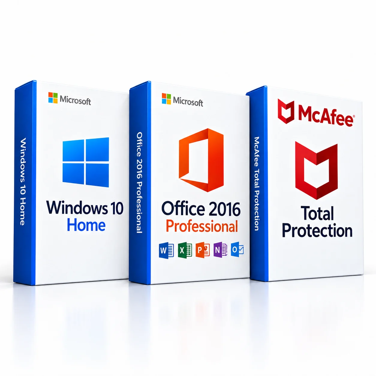Microsoft Windows 10 Home + Office 2016 Professional + McAfee Total Protection — product image