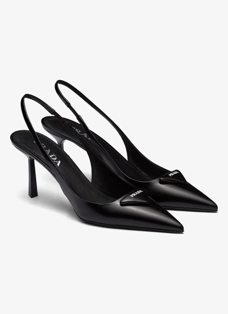 Décolleté Slingback Heels in black