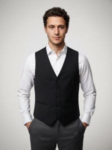 Mens Classic Smooth Suiting Vest | Wedding and Formal Wear — product image