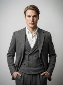 Mens Double Breasted Vest 3 Piece Suit | Wedding and Formal Wear — product image