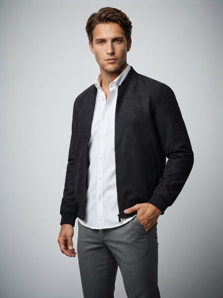 The Marchmont Zip Bomber in Black