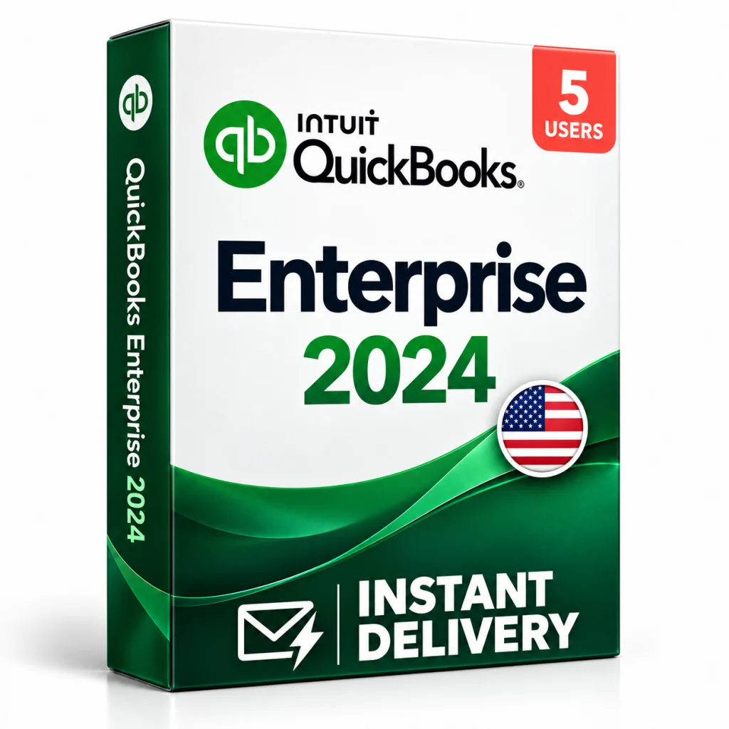 QuickBooks Enterprise 2024, 5 users, USA, instant digital delivery
