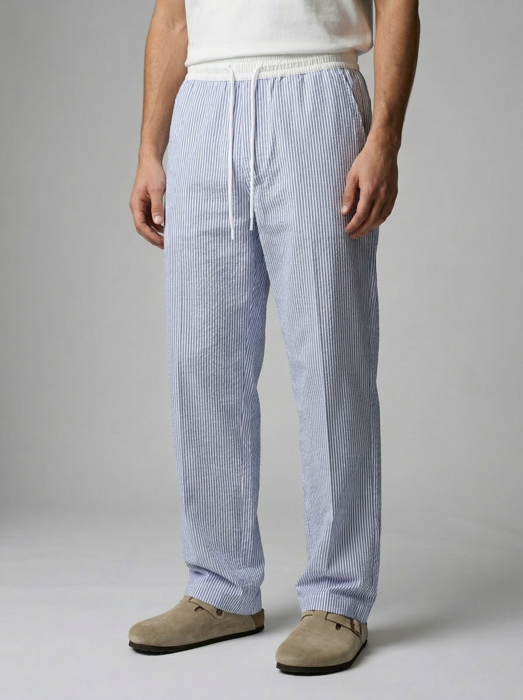 The Helmsley Wide Leg Stripe Pant — product image